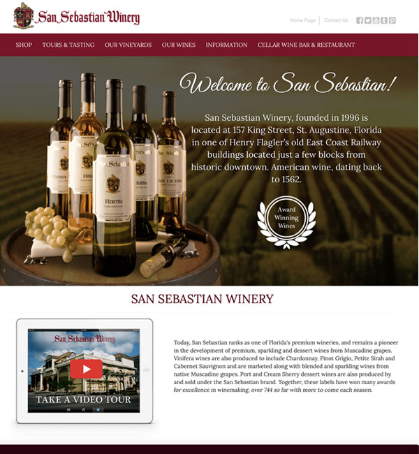 San Sebastian Winery Website Image