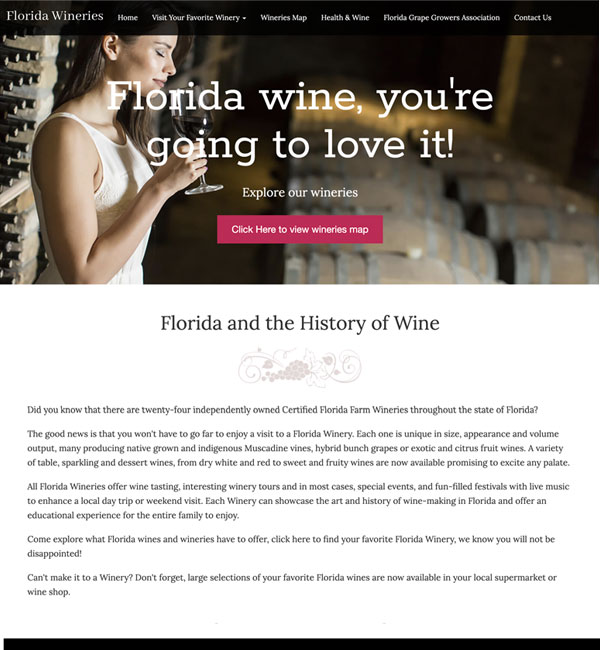 Try Florida Wines Website Image